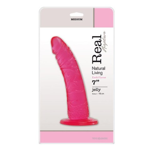 Dildo-JELLY DILDO REAL RAPTURE PINK 7""""""""""""""""