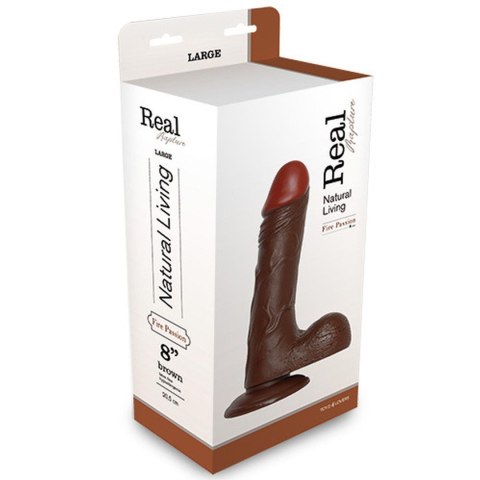 Dildo-REALISTIC DILDO REAL RAPTURE BROWN 8""""""""""""""""