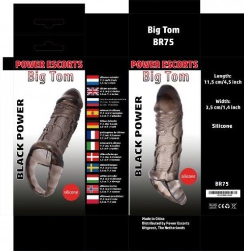 Big tom black big size penis extender 11,5 cm