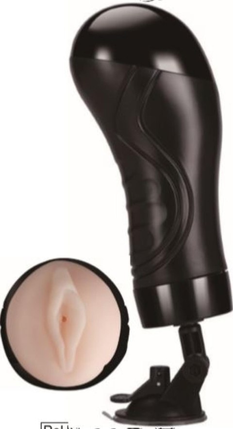 Bull power black wallmounted vibrating masturbator