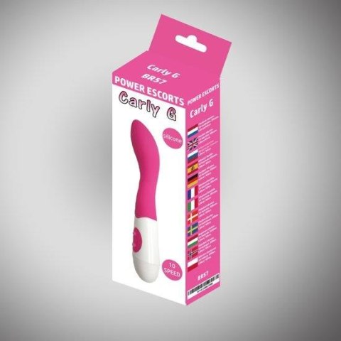 Carly g pink 20 cm silicone vibrating 10 speed