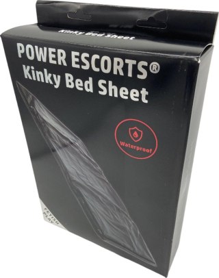 Power Escorts - BR190 - Kinky Bed Sheet Black - 160 x 227 CM