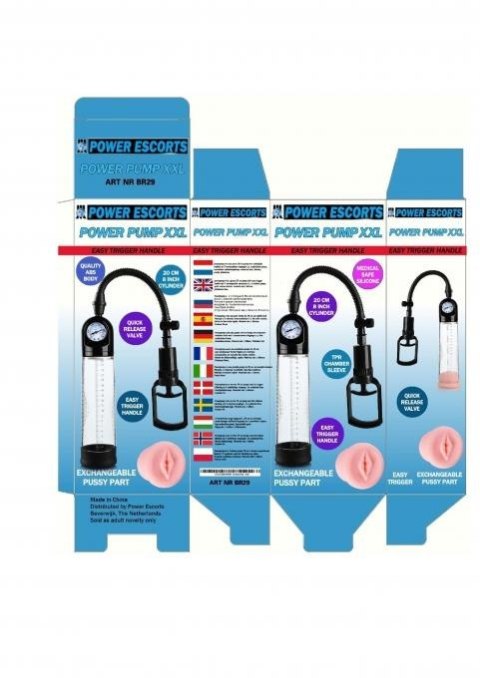 Powerpump xxl accumeter penis pump with extra exchangeable pussy