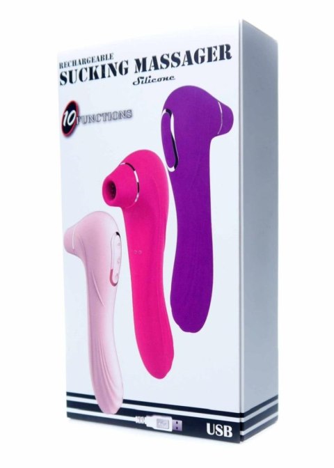 Stymulator-Electric Massager 1.0 USB Pink 10 functions