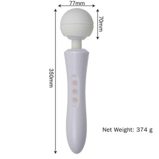 Stymulator-Massager Ultra Powerful -Big USB White 20 Function