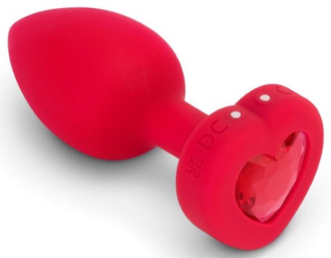 Vibrating Heart Plug M/L Red