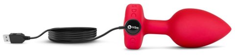 Vibrating Heart Plug M/L Red