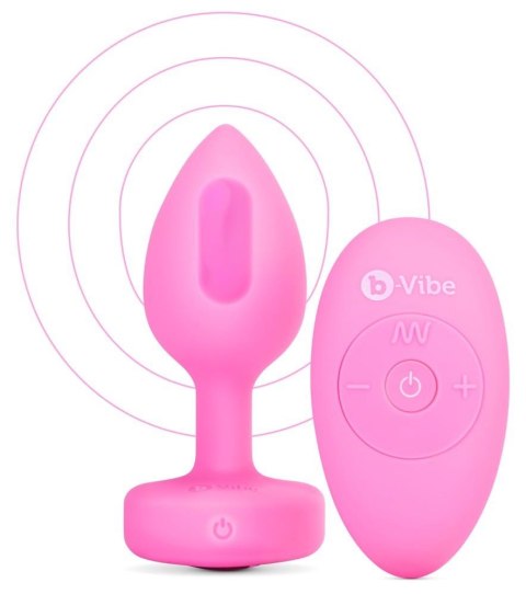 Vibrating Heart Plug S/M Pink