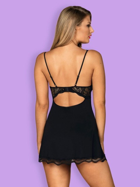 Bielizna-Luvae babydoll i stringi Czarny L/XL