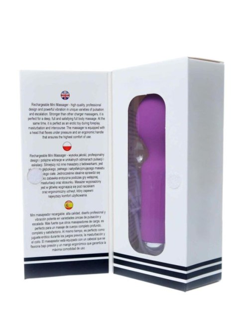 Stymulator-Rechargeable Mini Masager USB 20 Functions - Purple