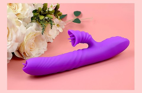 Wibrator-Angelia USB 3 functions of thrusting / 20 vibrations Purple