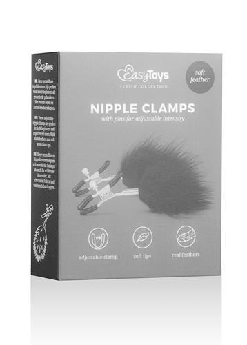 Stymulator-Adjustable Nipple Clamps With Feathers