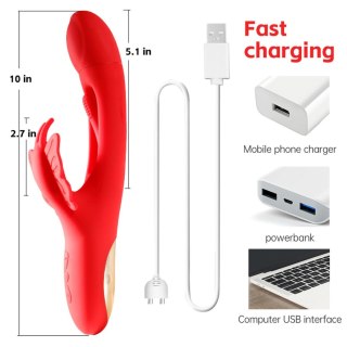 Butterfuly dual flicking vibrator