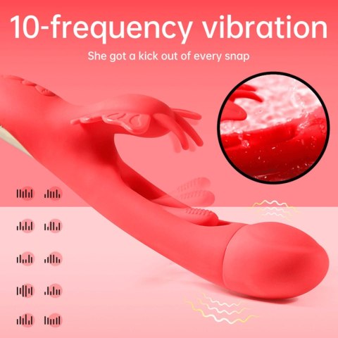 Butterfuly dual flicking vibrator