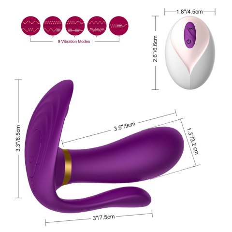 Remote wearable vibrator PURPLE