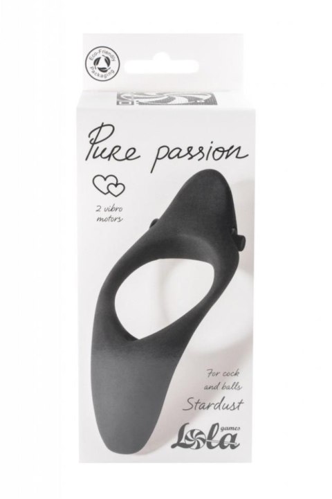 Pierścień-Erection Vibroring Pure Passion Stardust Black