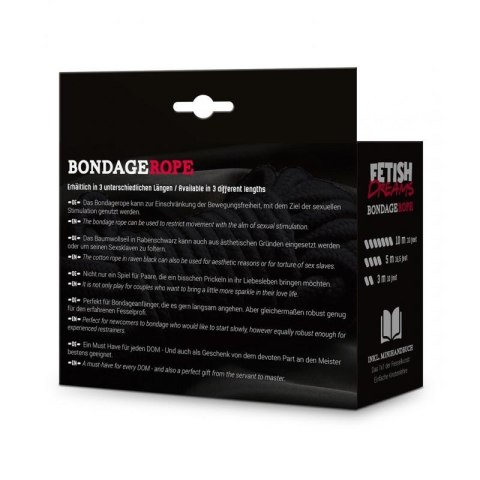 Fetish Dreams Bondage Rope 10m black