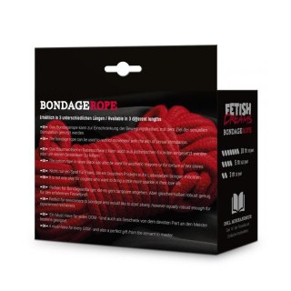 Fetish Dreams Bondage Rope 3m Red