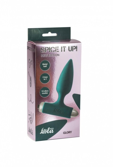 Vibrating Anal Plug Spice it up New Edition Glory Dark green