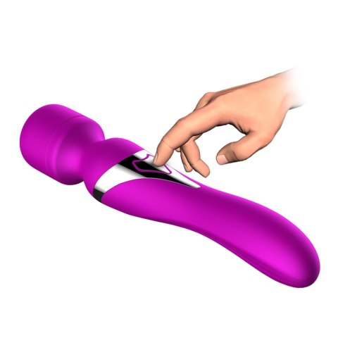 Stymulator-Silicone Dual Massager USB 7+7 Function Purple