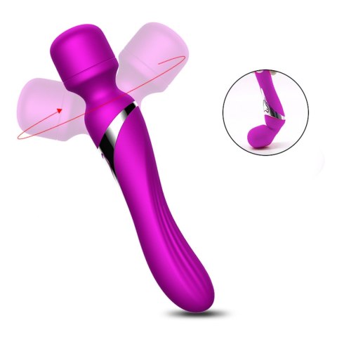 Stymulator-Silicone Dual Massager USB 7+7 Function Purple