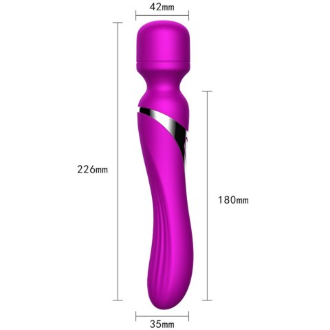 Stymulator-Silicone Dual Massager USB 7+7 Function Purple