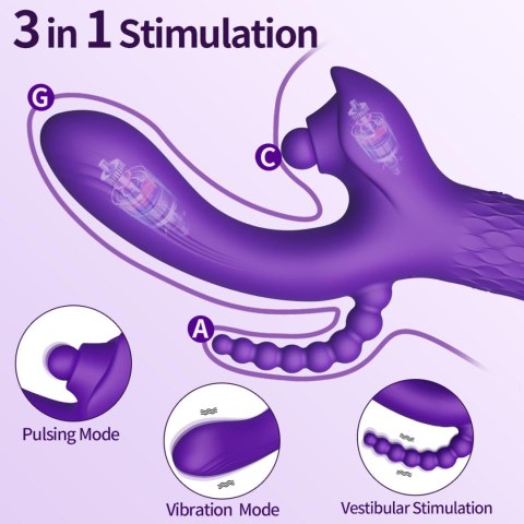 Wibrator - Patty, 7 vibration functions, 7 ball tapping, USB