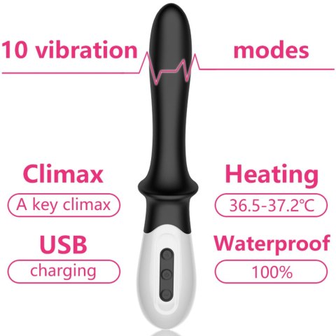 Wibrator-Silicone Prostate / G-spot Massager USB 10 Function / Heating