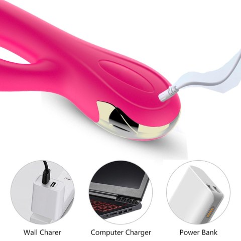 Wibrator-Silicone Vibrator USB 7 Function + Booster / Heating