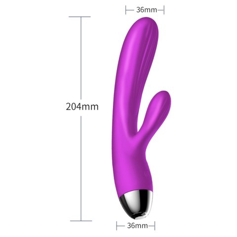 Wibrator-Silicone Vibrator and Pulsator Purple USB 7+7 Function / Heating