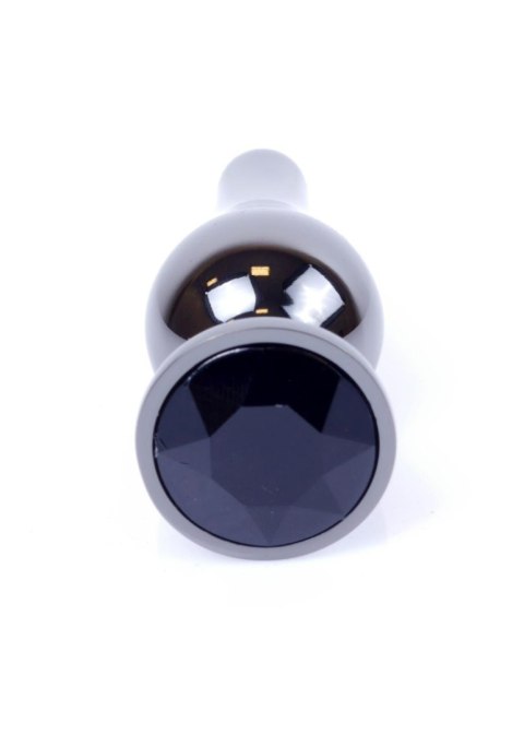 Plug-Jewellery Dark Silver BUTT PLUG- Black