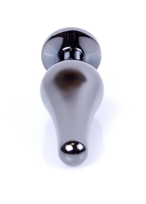 Plug-Jewellery Dark Silver BUTT PLUG- Red