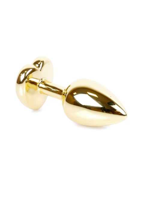 Plug-Jewellery Gold Heart PLUG- Clear