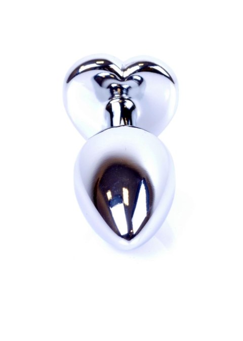 Plug-Jewellery Silver Heart PLUG- Black