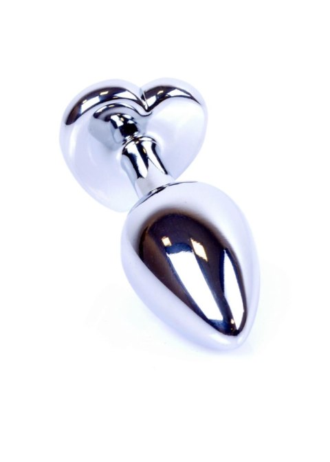 Plug-Jewellery Silver Heart PLUG- Black