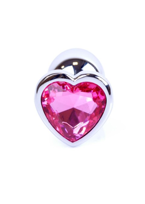 Plug-Jewellery Silver Heart PLUG- Pink