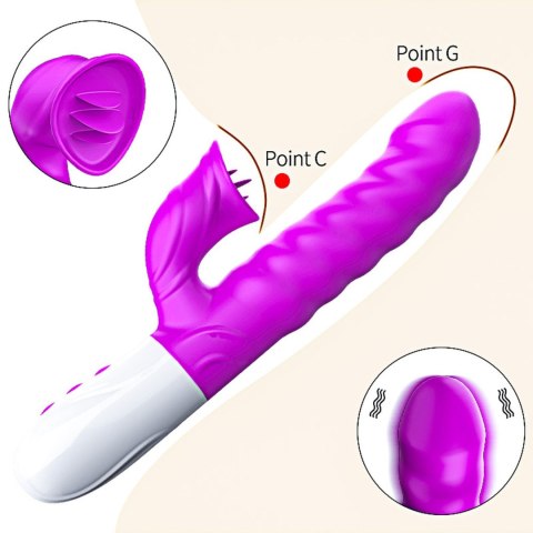 Wibrator-Silicon, Vibrator 7 Function and Heating Mode, PURPLE