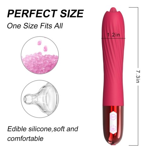 Wibrator-Silicone Vibrator USB, 10 vibration modes, Heating