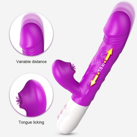 Wibrator- SiliconeTongue Vibrator, USB 10 Function