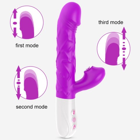 Wibrator- SiliconeTongue Vibrator, USB 10 Function