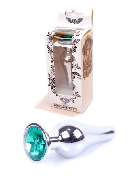 Plug-Jewellery Silver BUTT PLUG- Green