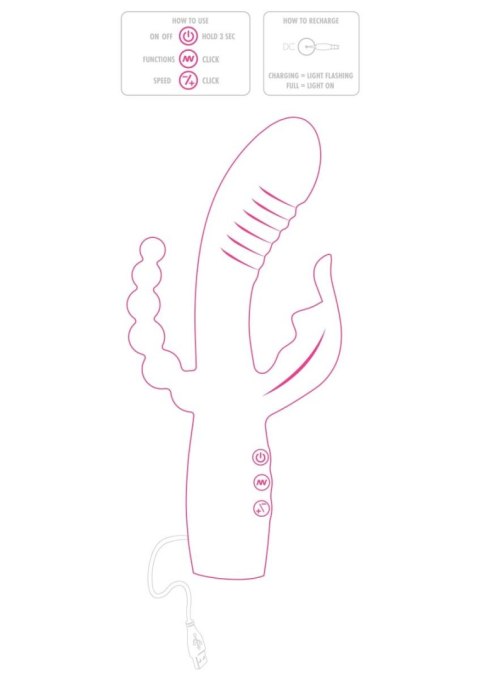 Aphrodite Triple Vibrator Pink