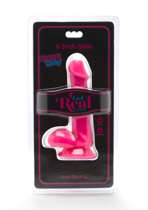 Happy Dicks Dildo 6 inch Balls Pink