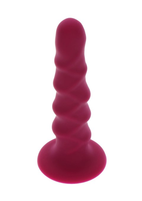 Ribbed Dong 6 Inch Red