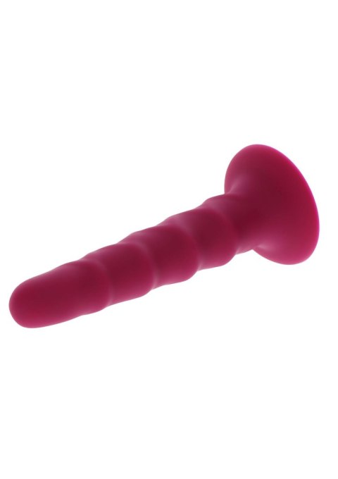 Ribbed Dong 6 Inch Red