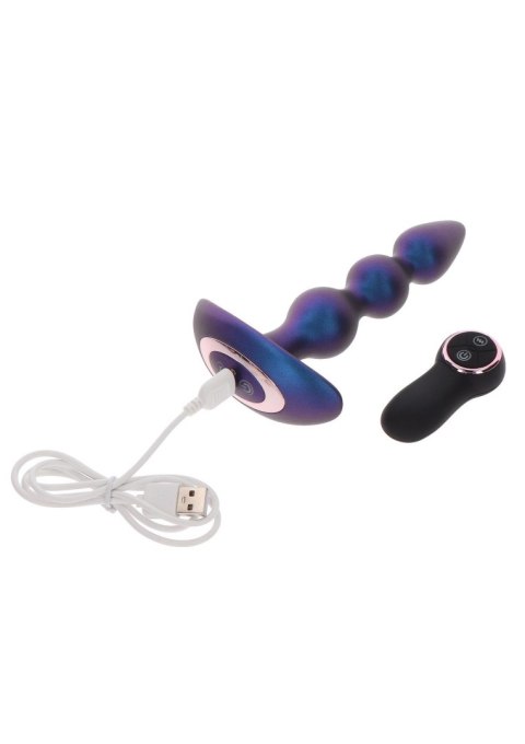 The Bold Beaded Vibr Anal Plug Blue