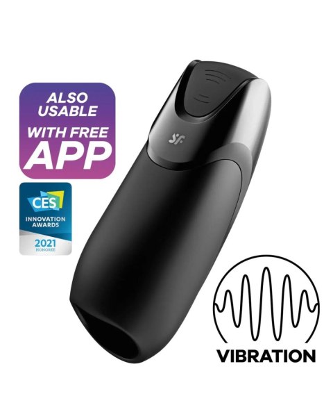 Masturbator Men Vibration+ Connect App black