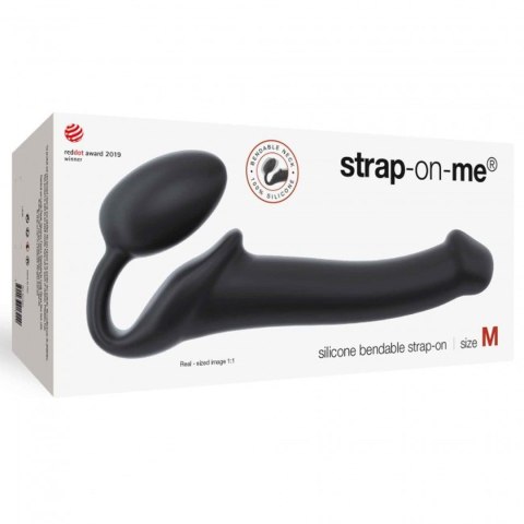 SEMI-REALISTIC BENDABLE STRAP-ON BLACK - M