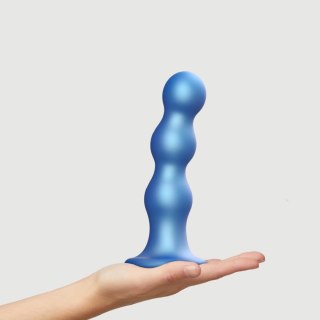 DILDO PLUG BALLS METALLIC BLUE - XL