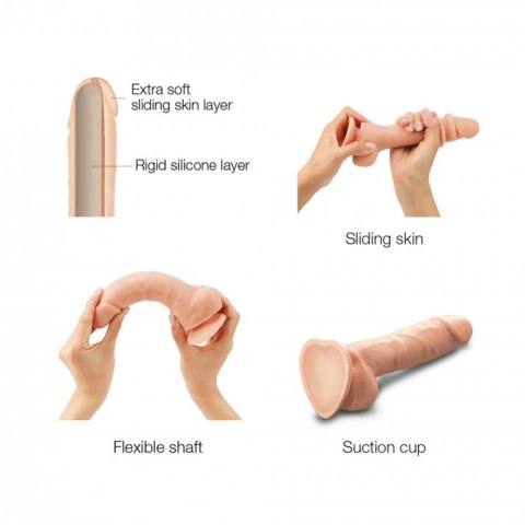 SLIDING SKIN REALISTIC DILDO VANILLA M